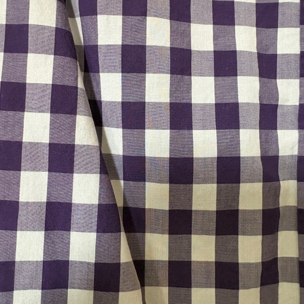 J.Crew purple gingham button down - Picture 2 of 3